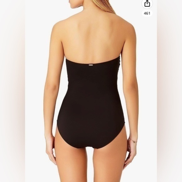 NWT Anne Cole Women's Standard Twist Front Shirred One Piece Swimsuit Sz 6 - Picture 4 of 9